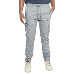 Twill Cargo Joggers – Silver Edition